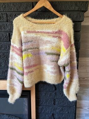Pilcro Boat-Neck Cropped Sweater